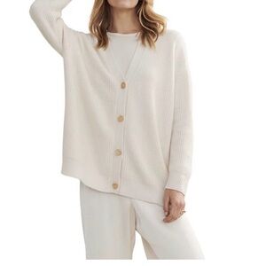 Jenni Kayne Cashmere Cocoon Knitted Button Up Cardigan Size XL